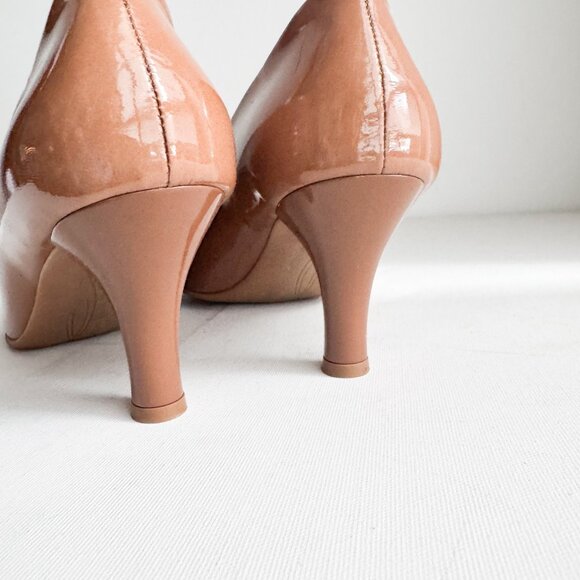 BeautyFeel Nude Beige Patent leather Low heel Comfort Heels 42 - Picture 7 of 7